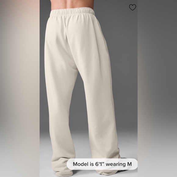 Alo Yoga NWOT Accolade Straight Leg Sweatpants in Bone Size M - Picture 4 of 9